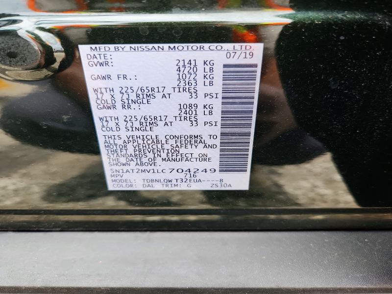 Aukcja sprzedaży 2020 Nissan Rogue, vin: 5N1AT2MV1LC704249, numer aukcji: 58128446