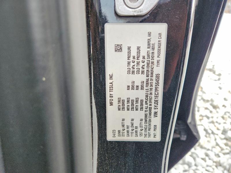 Продажа на аукционе авто 2023 Tesla Model 3, vin: 5YJ3E1EC7PF564585, номер лота: 55337316
