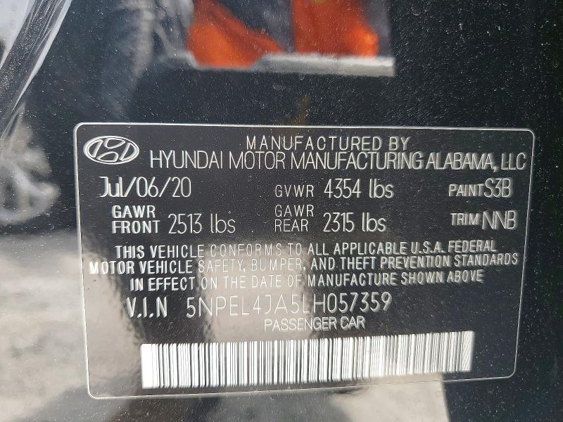 Aukcja sprzedaży 2020 Hyundai Sonata, vin: 5NPEL4JA5LH057359, numer aukcji: 57525546