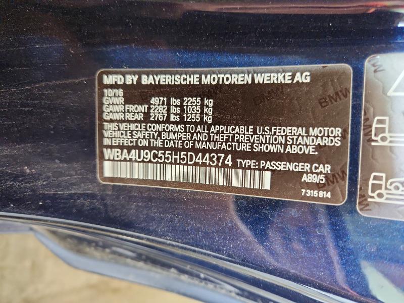 Aukcja sprzedaży 2017 Bmw 430xi, vin: WBA4U9C55H5D44374, numer aukcji: 56512166