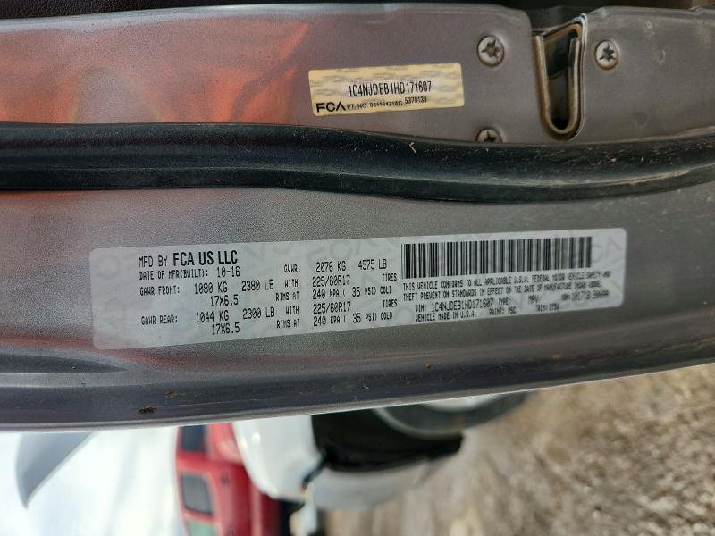 Продажа на аукционе авто 2017 Jeep Compass, vin: 1C4NJDEB1HD171607, номер лота: 53521216