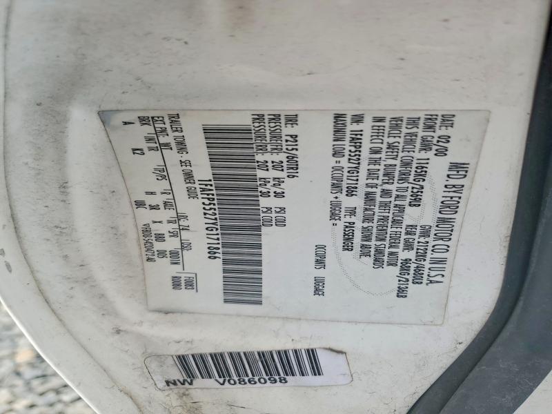 Продаж на аукціоні авто 2000 Ford Taurus, vin: 1FAFP5527YG171866, номер лоту: 59168166