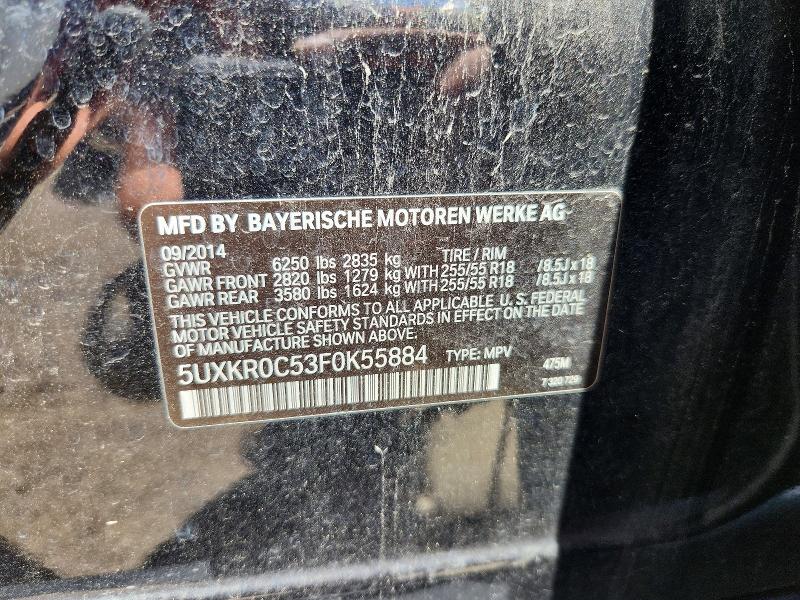 Продаж на аукціоні авто 2015 Bmw X5, vin: 5UXKR0C53F0K55884, номер лоту: 57236996