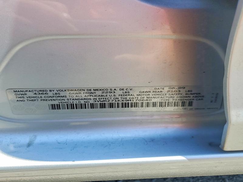 56091856 :رقم المزاد ، 3VWRZ71KX9M170640 vin ، 2009 Volkswagen Jetta مزاد بيع