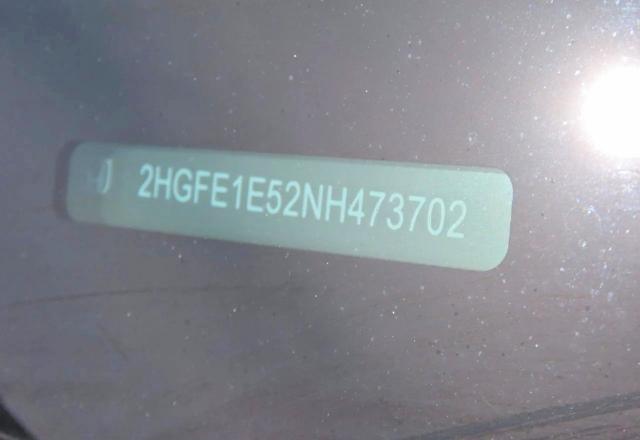 Aukcja sprzedaży 2022 Honda Civic, vin: 2HGFE1E52NH473702, numer aukcji: 57940366