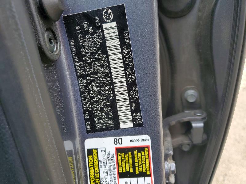 Aukcja sprzedaży 2020 Lexus Es, vin: 58AFZ1B16LU070308, numer aukcji: 58776706