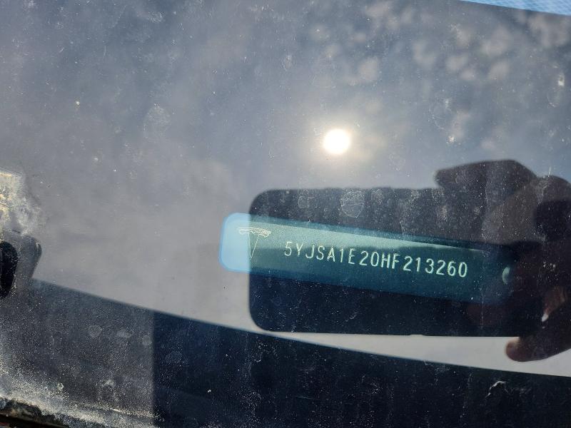 58798696 :رقم المزاد ، 5YJSA1E20HF213260 vin ، 2017 Tesla Model S مزاد بيع