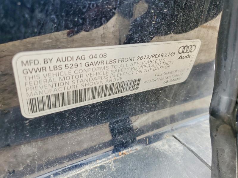 Продажа на аукционе авто 2008 Audi A6, vin: WAUDH74F78N136624, номер лота: 56990636