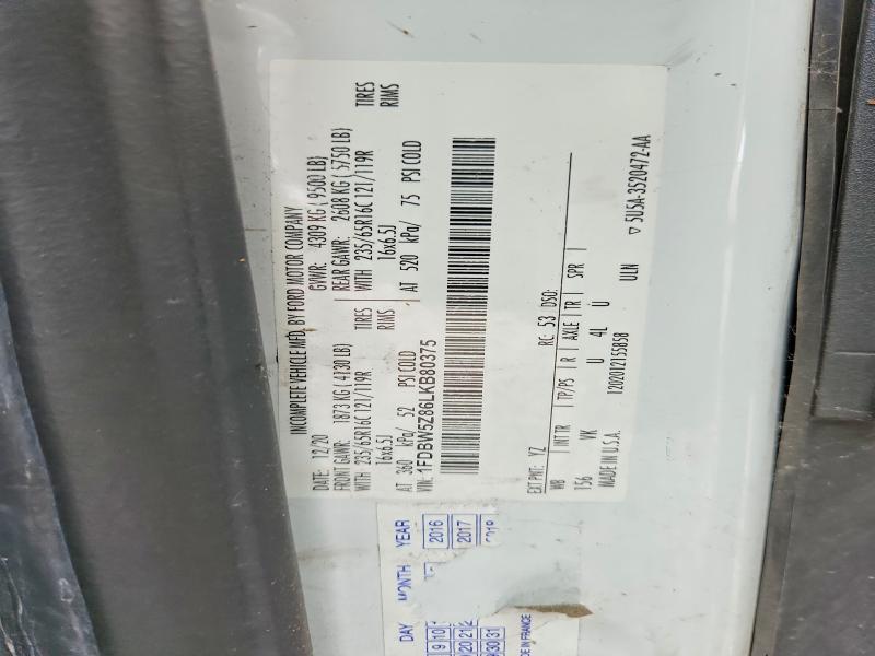 55566646 :رقم المزاد ، 1FDBW5Z86LKB80375 vin ، 2020 Ford Transit مزاد بيع