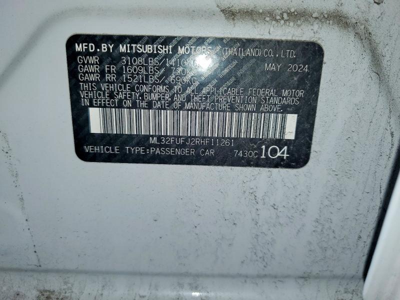 Продаж на аукціоні авто 2024 Mitsubishi Mirage, vin: ML32FUFJ2RHF11261, номер лоту: 55550316