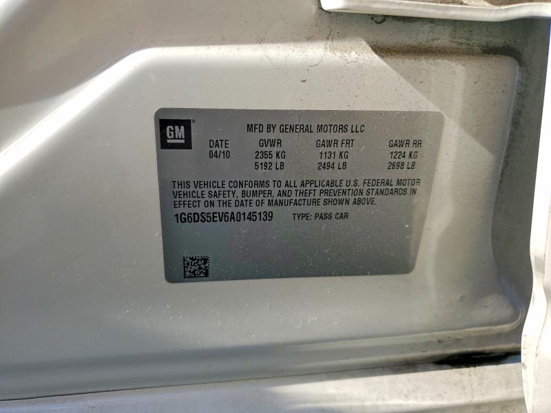 2010 Cadillac Cts მანქანა იყიდება აუქციონზე, vin: 1G6DS5EV6A0145139, აუქციონის ნომერი: 76295025