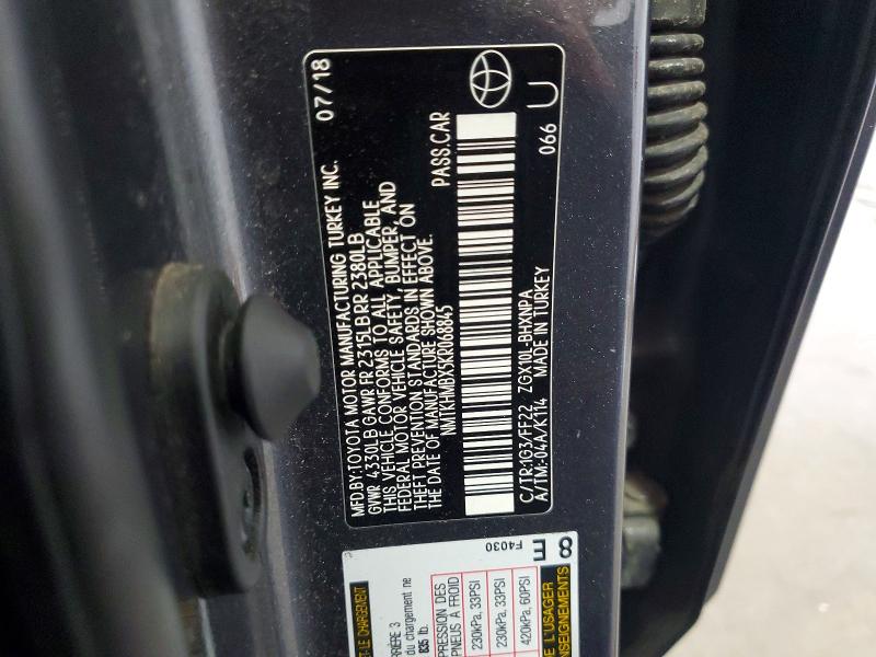 55765156 :رقم المزاد ، NMTKHMBX5KR068845 vin ، 2019 Toyota C-hr مزاد بيع