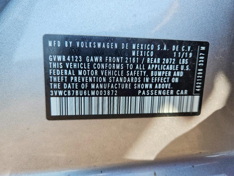 Продажа на аукционе авто 2020 Volkswagen Jetta, vin: 3VWCB7BU6LM003872, номер лота: 56510526