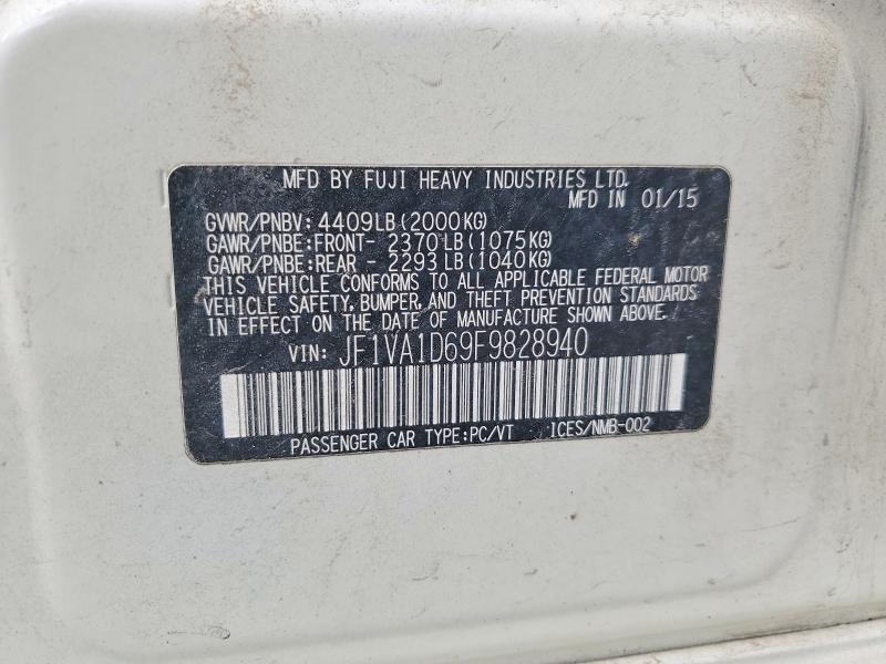 Aukcja sprzedaży 2015 Subaru Wrx, vin: JF1VA1D69F9828940, numer aukcji: 57766406