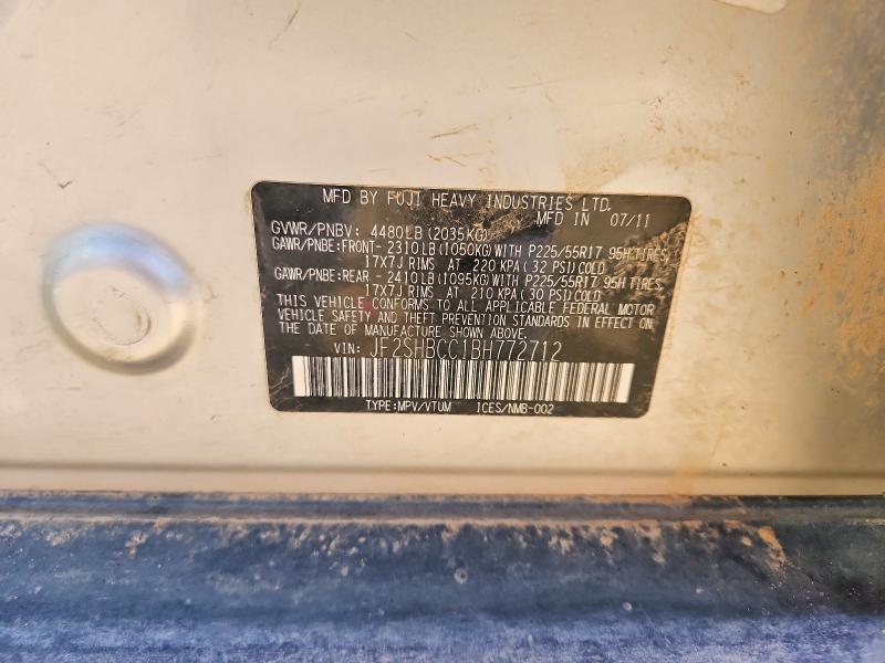 Aukcja sprzedaży 2011 Subaru Forester, vin: JF2SHBCC1BH772712, numer aukcji: 58622546