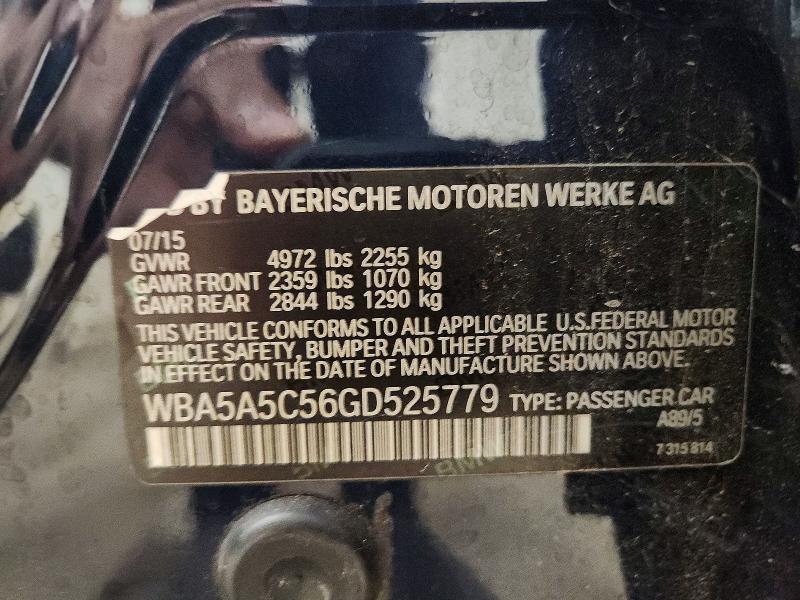 Aukcja sprzedaży 2016 Bmw 528, vin: WBA5A5C56GD525779, numer aukcji: 58143276