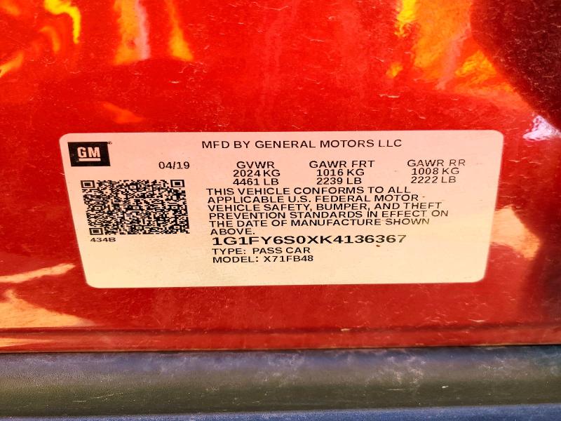 Продаж на аукціоні авто 2019 Chevrolet Bolt Ev, vin: 1G1FY6S0XK4136367, номер лоту: 55685566