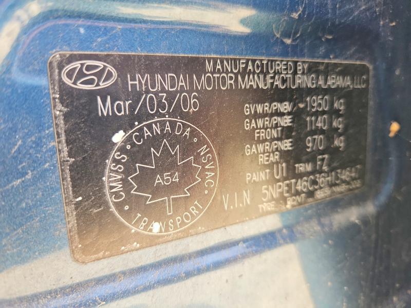 Продажа на аукционе авто 2006 Hyundai Sonata, vin: 5NPET46C36H134647, номер лота: 56455886