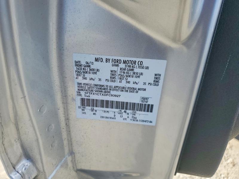 Продаж на аукціоні авто 2013 Ford F150, vin: 1FTFX1CTXDFC93927, номер лоту: 57078396