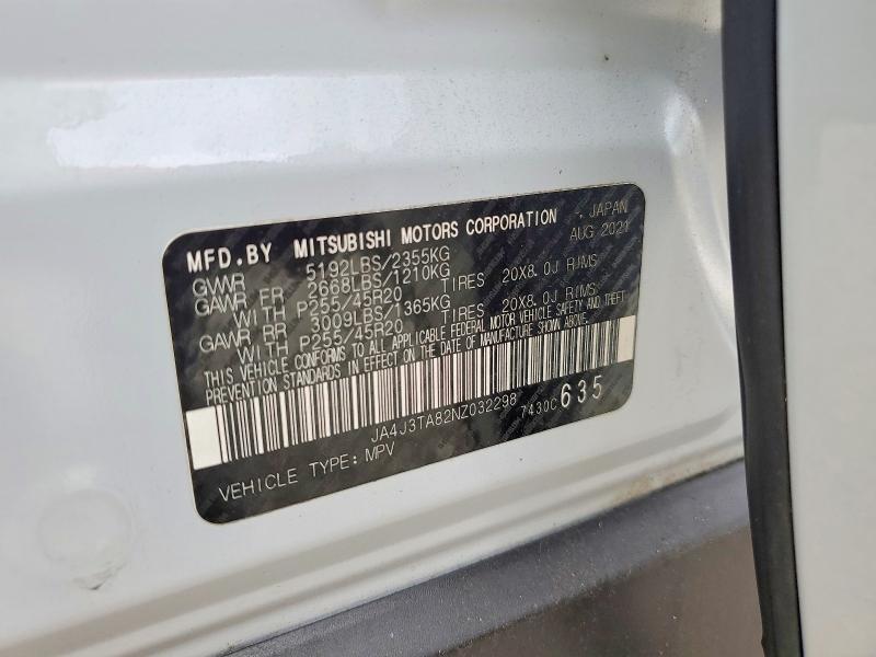 Aukcja sprzedaży 2022 Mitsubishi Outlander, vin: JA4J3TA82NZ032298, numer aukcji: 56400256