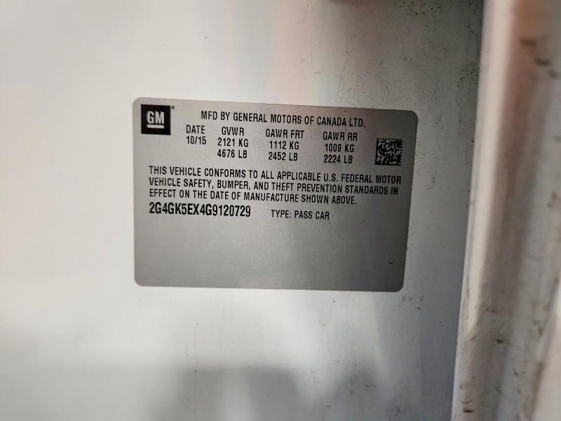 2016 Buick Regal მანქანა იყიდება აუქციონზე, vin: 2G4GK5EX4G9120729, აუქციონის ნომერი: 58507876