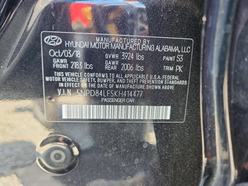Продажа на аукционе авто 2019 Hyundai Elantra, vin: 5NPD84LF5KH414477, номер лота: 85606155