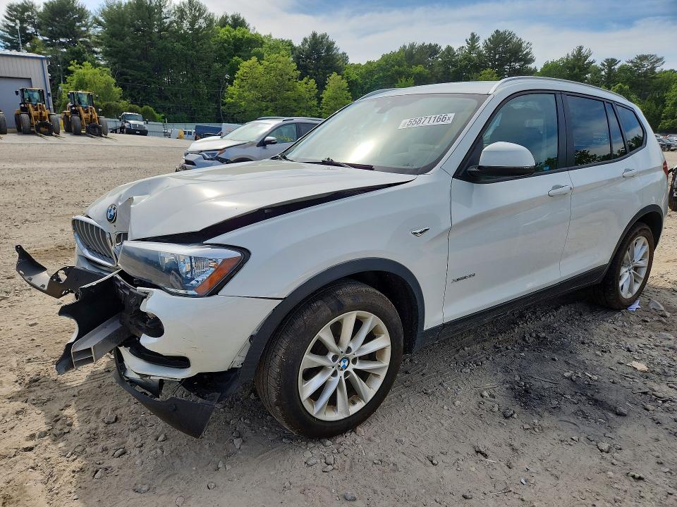 2016 Bmw X3 მანქანა იყიდება აუქციონზე, vin: 5UXWX9C57G0D81956, აუქციონის ნომერი: 55871166