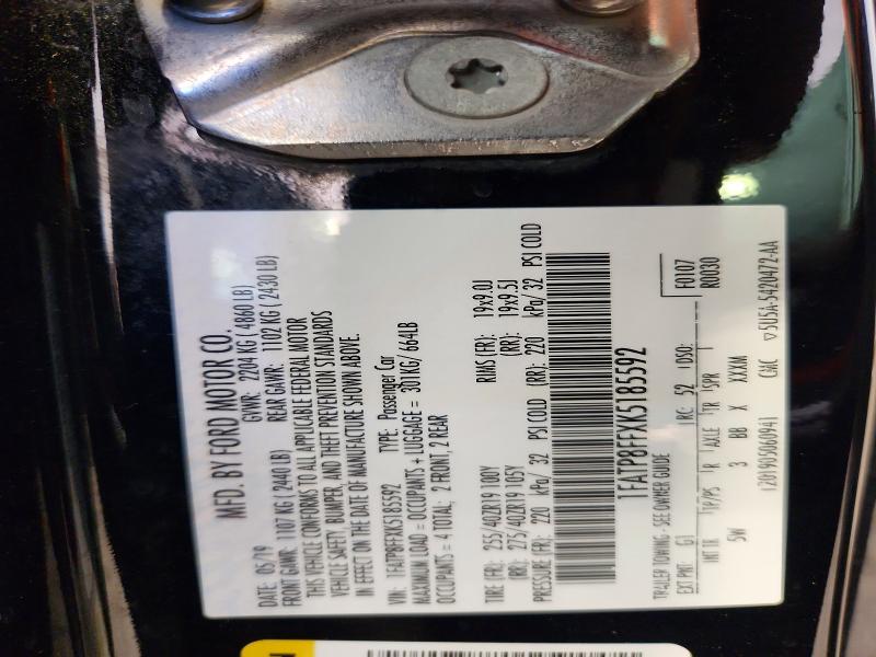 Продаж на аукціоні авто 2019 Ford Mustang, vin: 1FATP8FFXK5185592, номер лоту: 55725896