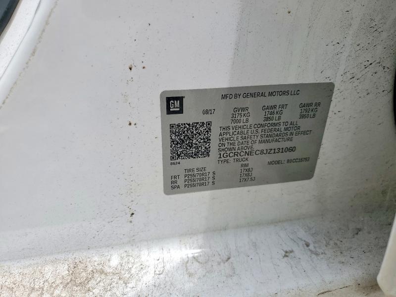 Продаж на аукціоні авто 2018 Chevrolet Silverado, vin: 1GCRCNEC8JZ131060, номер лоту: 58436506