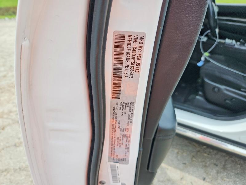 53704426 :رقم المزاد ، 1C4SDJFT5LC369878 vin ، 2020 Dodge Durango مزاد بيع
