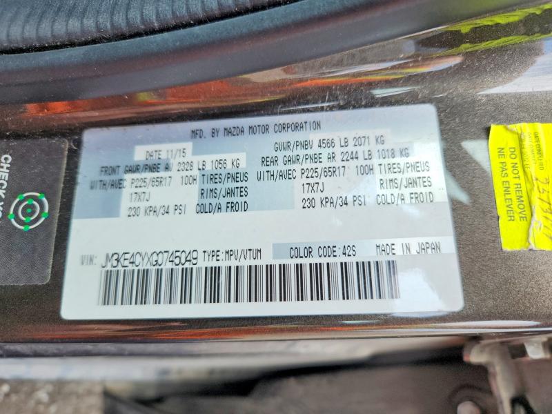 Auction sale of the 2016 Mazda Cx-5, vin: JM3KE4CYXG0745049, lot number: 55619346