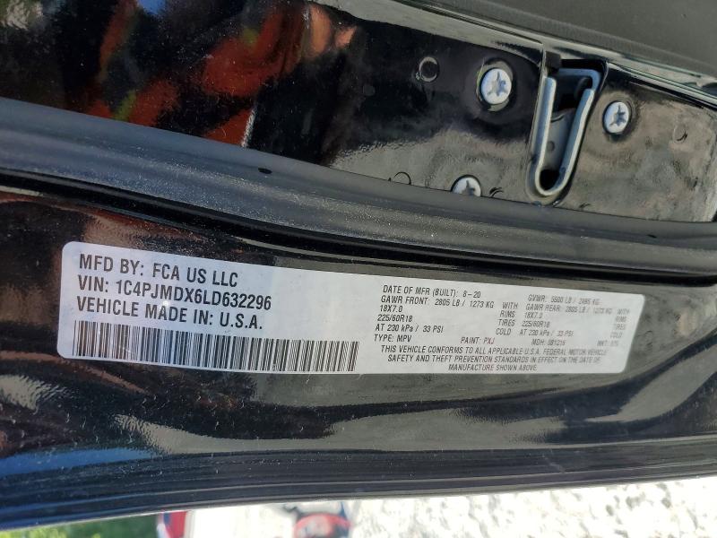 Auction sale of the 2020 Jeep Cherokee, vin: 1C4PJMDX6LD632296, lot number: 56256956