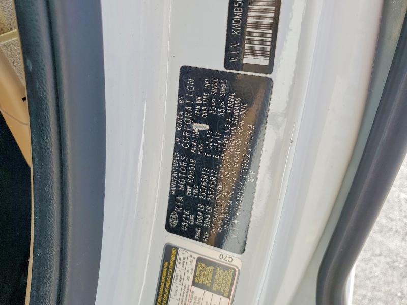 Продажа на аукционе авто 2016 Kia Sedona, vin: KNDMB5C15G6217239, номер лота: 54591426