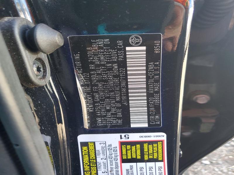 Продаж на аукціоні авто 2022 Toyota Camry, vin: 4T1R11AK3NU711522, номер лоту: 57263726