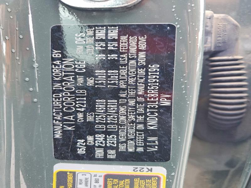 2024 Kia Niro მანქანა იყიდება აუქციონზე, vin: KNDCT3LE8R5199196, აუქციონის ნომერი: 58333966