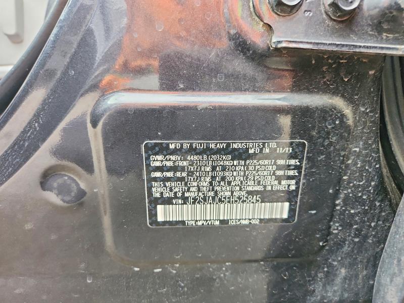 2014 Subaru Forester მანქანა იყიდება აუქციონზე, vin: JF2SJAJC5EH525845, აუქციონის ნომერი: 58617386