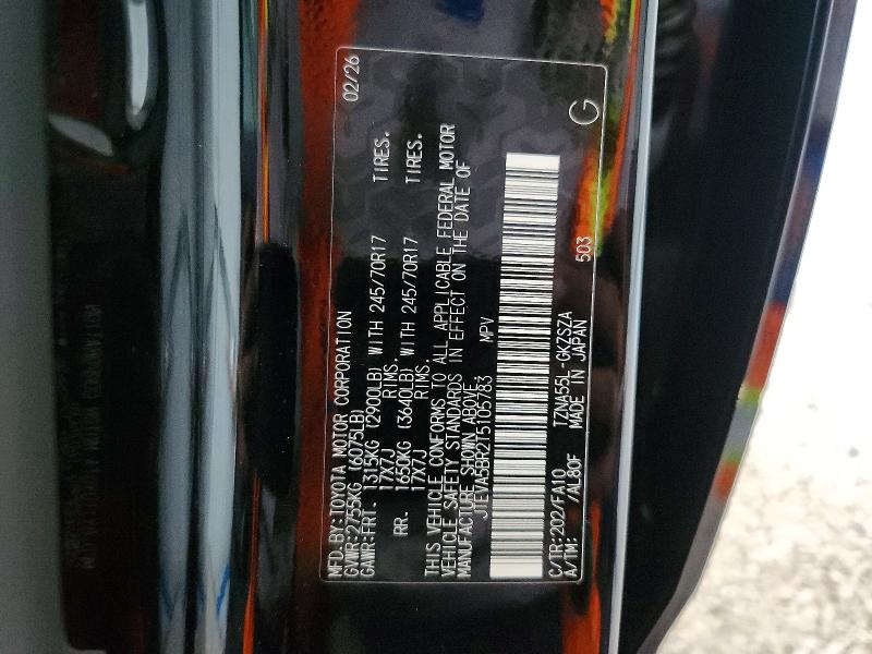 56680496 :رقم المزاد ، JTEVA5BR2T5105783 vin ، 2026 Toyota 4runner مزاد بيع