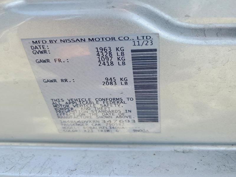 55701276 :رقم المزاد ، 1N4BL4DVXRN347693 vin ، 2024 Nissan Altima مزاد بيع