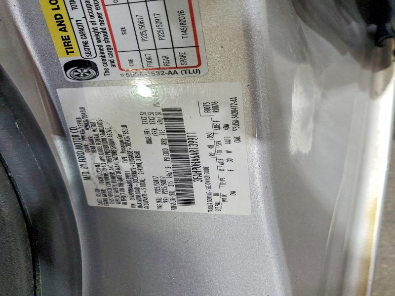 56224566 :رقم المزاد ، 3FAHP0HA6AR139911 vin ، 2010 Ford Fusion مزاد بيع