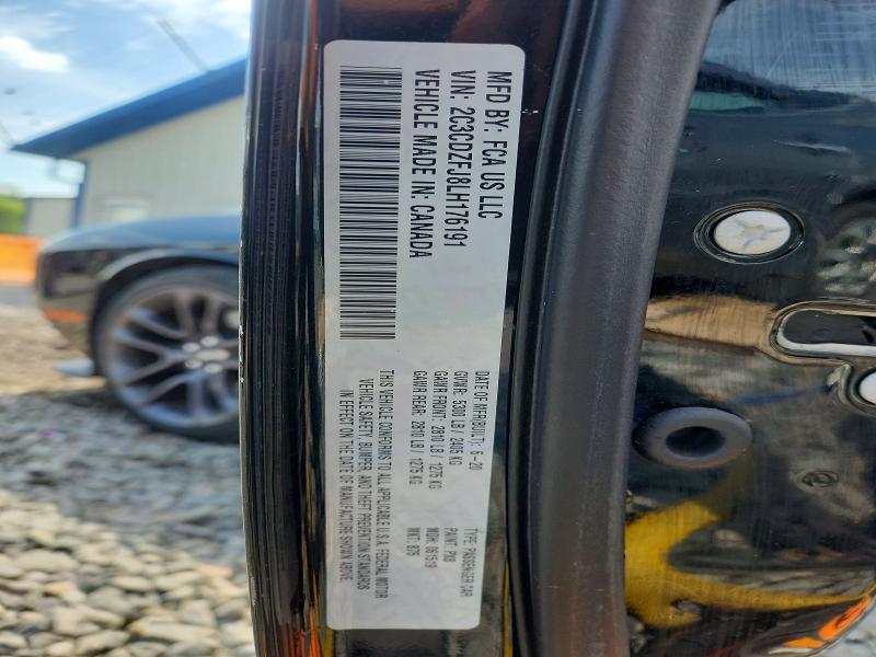 55765376 :رقم المزاد ، 2C3CDZFJ8LH176191 vin ، 2020 Dodge Challenger مزاد بيع