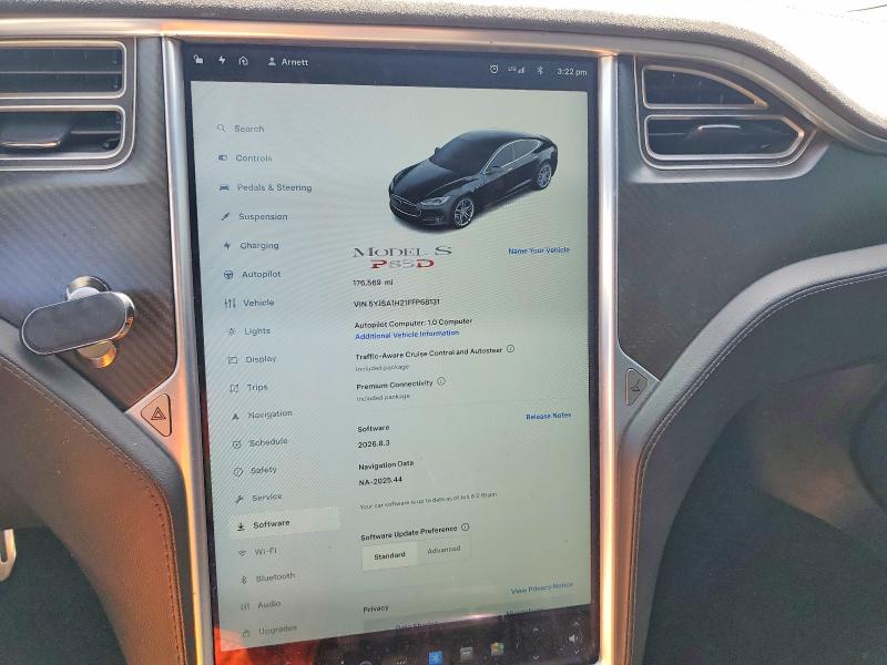 Продажа на аукционе авто 2015 Tesla Model S, vin: 5YJSA1H21FFP68131, номер лота: 55459486