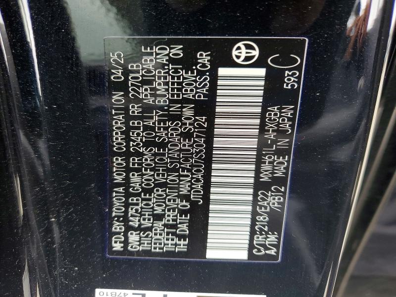 Продажа на аукционе авто 2025 Toyota Prius Plug-in Hybrid, vin: JTDACACU7S3047124, номер лота: 59184286