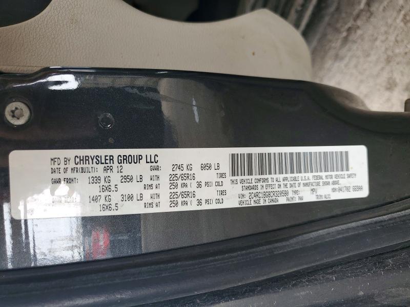 Продажа на аукционе авто 2012 Chrysler Town & Country, vin: 2C4RC1BG8CR320580, номер лота: 56280076