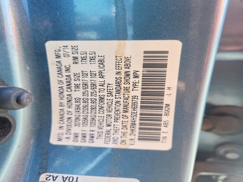 Aukcja sprzedaży 2014 Honda Cr-v, vin: 2HKRM4H50EH699739, numer aukcji: 58824596