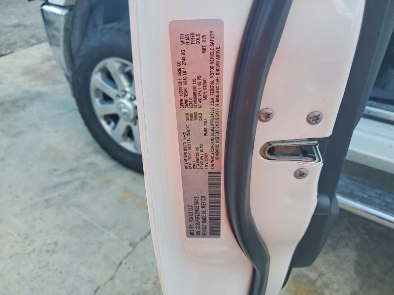 58772536 :رقم المزاد ، 3C6UR5FL3MG579418 vin ، 2021 Ram 1500 مزاد بيع