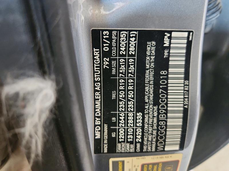 56784276 :رقم المزاد ، WDCGG8JB9DG071018 vin ، 2013 Mercedes-benz Glk مزاد بيع