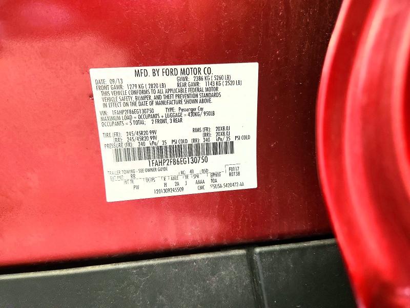 2014 Ford Taurus მანქანა იყიდება აუქციონზე, vin: 1FAHP2F86EG130750, აუქციონის ნომერი: 55577856