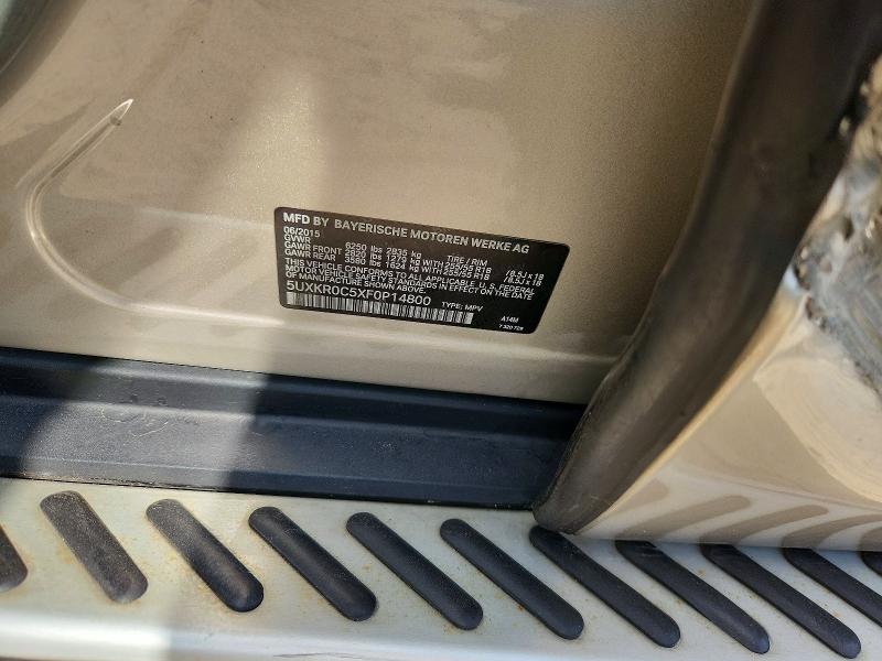 56930416 :رقم المزاد ، 5UXKR0C5XF0P14800 vin ، 2015 Bmw X5 مزاد بيع