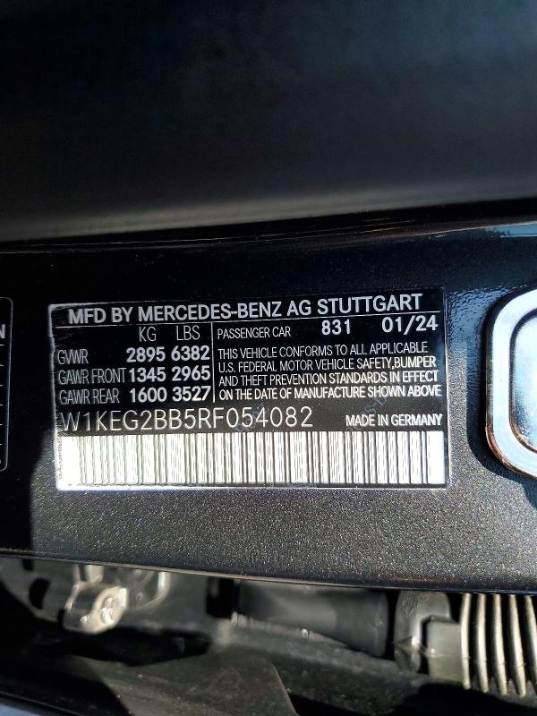 2024 Mercedes-benz Eqe Sedan მანქანა იყიდება აუქციონზე, vin: W1KEG2BB5RF054082, აუქციონის ნომერი: 56174026