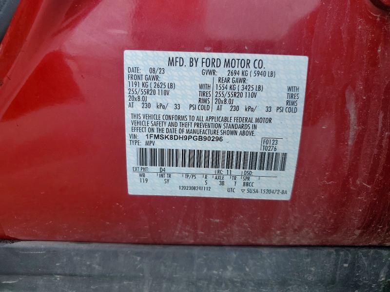 Продажа на аукционе авто 2023 Ford Explorer, vin: 1FMSK8DH9PGB90296, номер лота: 58285346